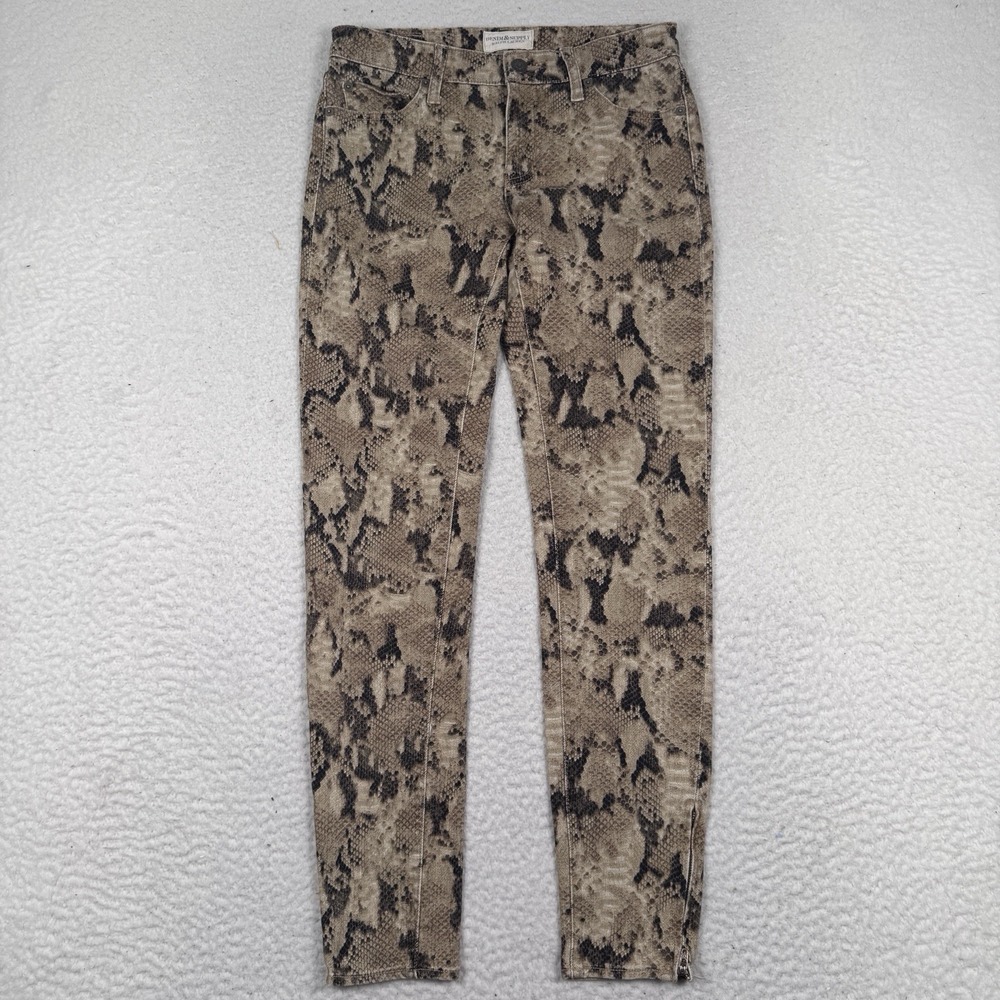Ralph Lauren Denim & Supply Jeans Size 26 Snakeskin Low Rise Zip Ankle Festival